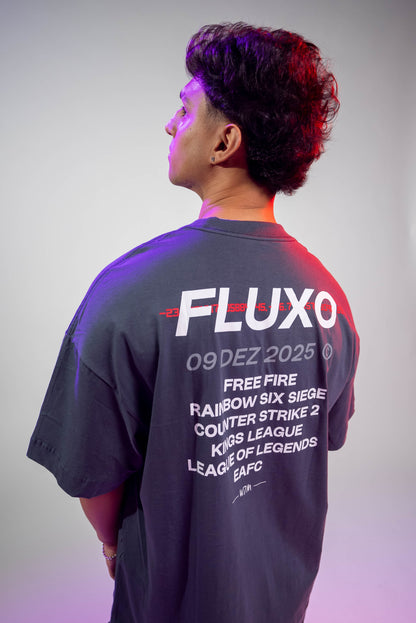 Camiseta Oversized - FUSÃO - Chumbo